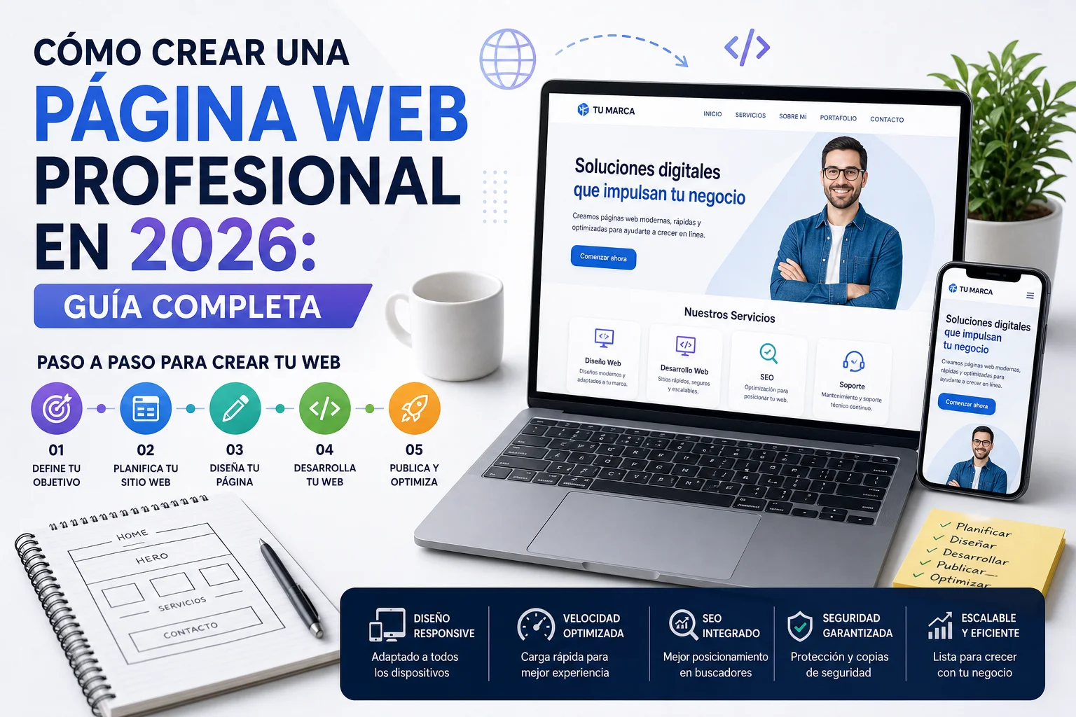 Cómo Crear una Página Web Profesional en 2026: Guía Completa