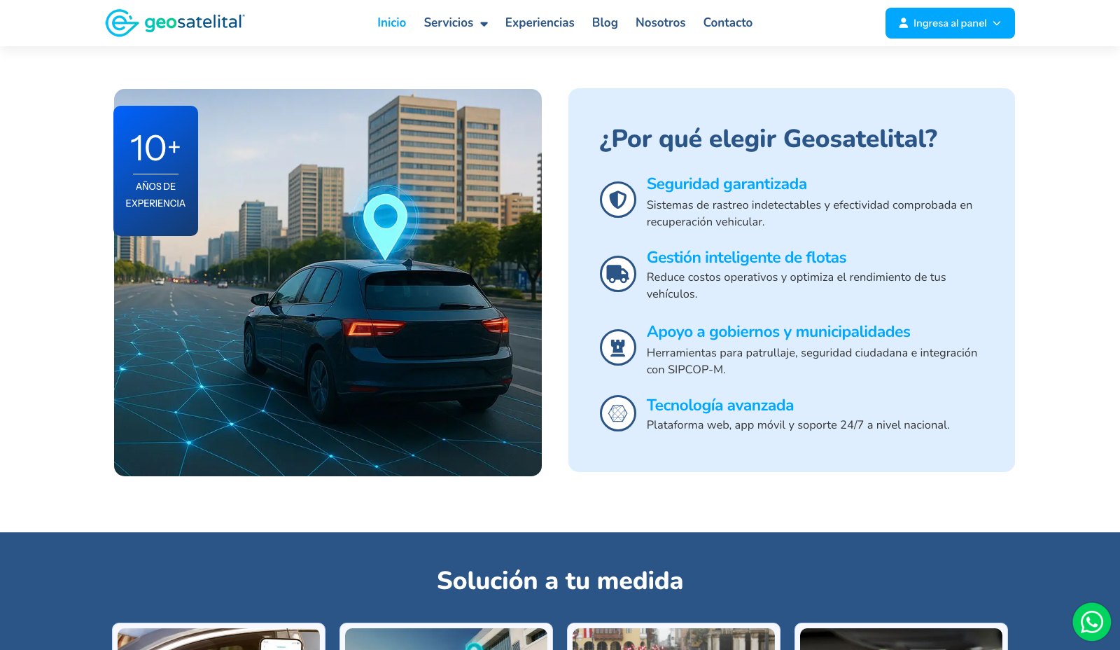 Geosatelital - Sección ¿Por qué elegir Geosatelital?