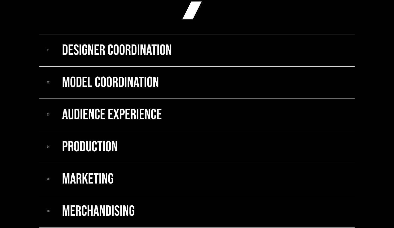 Runway 7 Fashion Academy - Lista de módulos del workshop
