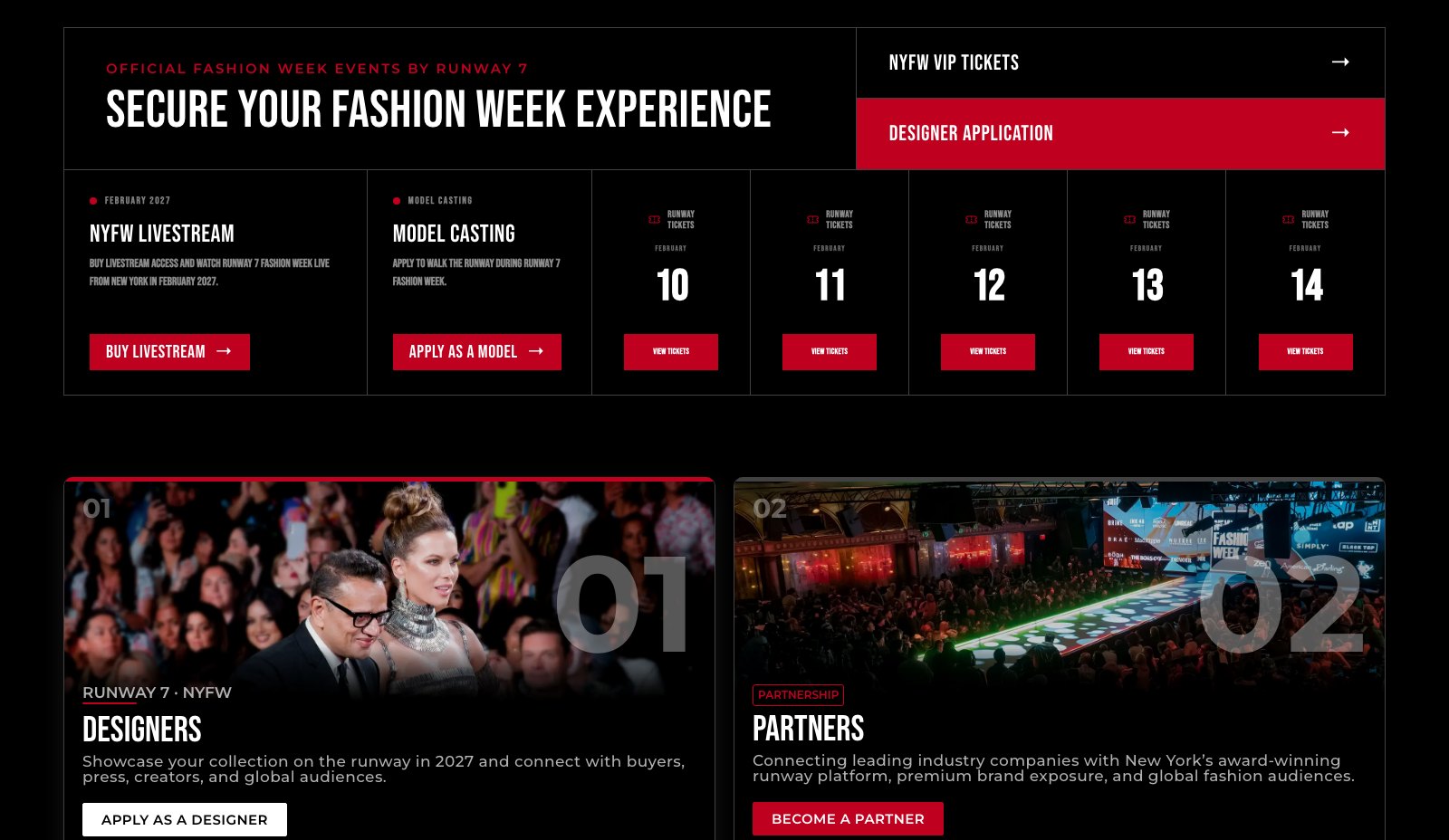 Runway 7 Fashion - Experiencia Fashion Week y fechas de tickets