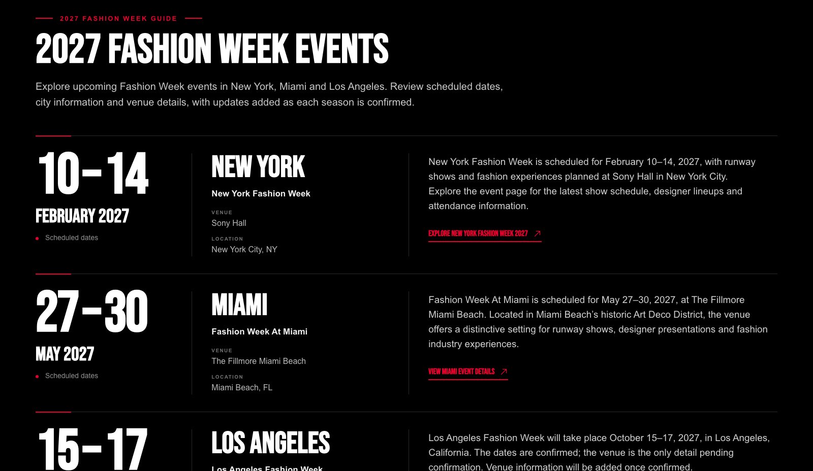 Runway 7 Fashion - Eventos Fashion Week 2027